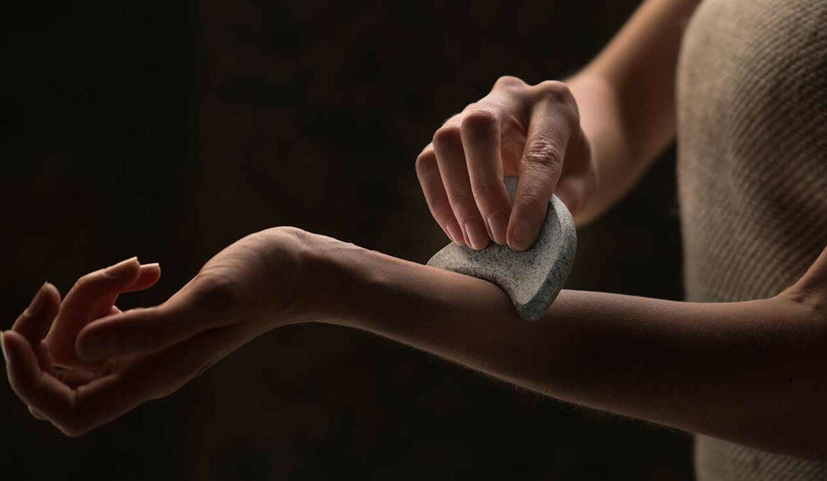 Speckstein-Massagesteine