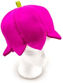 Himbeer Saunahut von Alhon Huopatehdas, pink