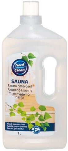 Kotimainen Nord Clean saunanpesuaine.