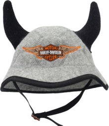 Sauna- & Badehut: Harley mit H&ouml;rnern