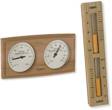 SAWO Thermometer, Hygrometer + Sanduhr, Zeder