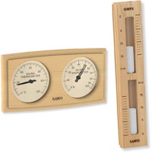 SAWO Thermometer, Hygrometer + Sanduhr, Kiefer