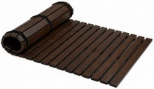 Holzmatte f&uuml;r Sauna & Badezimmer, dunkelbraun behandelte Erle (Mokka)