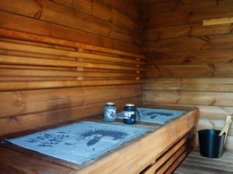 Fluchender Igel Sauna-Sitzunterlage 45 x 55 cm