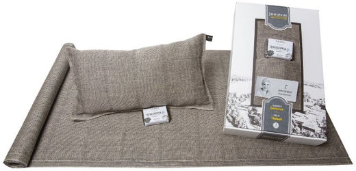 Jokipiin Pellava Saunatunnelma -lahjapakkaus sis. laudeliina, saunatyyny & palasaippua