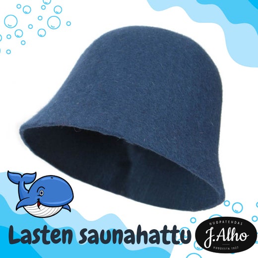 Lasten sauna- ja paljuhattu, sininen