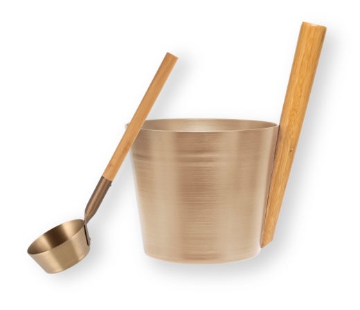Rento Sauna-Set: Saunaeimer & -Kelle, Aluminium, Champagner